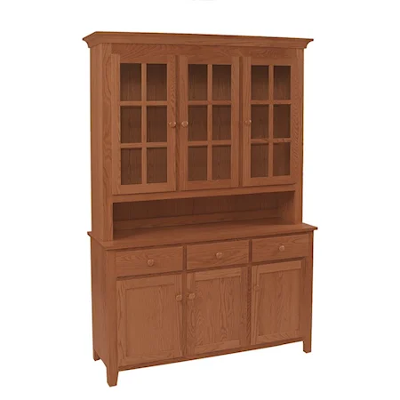 Shaker Deluxe Hutch & Buffet with Touch Lighting